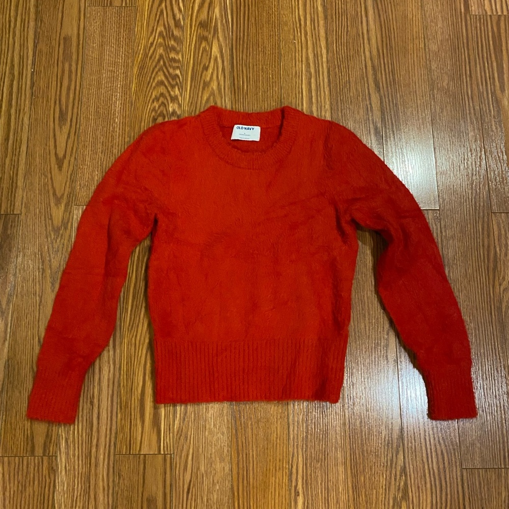 Old Navy Women's Bright Red Crewneck Sweater